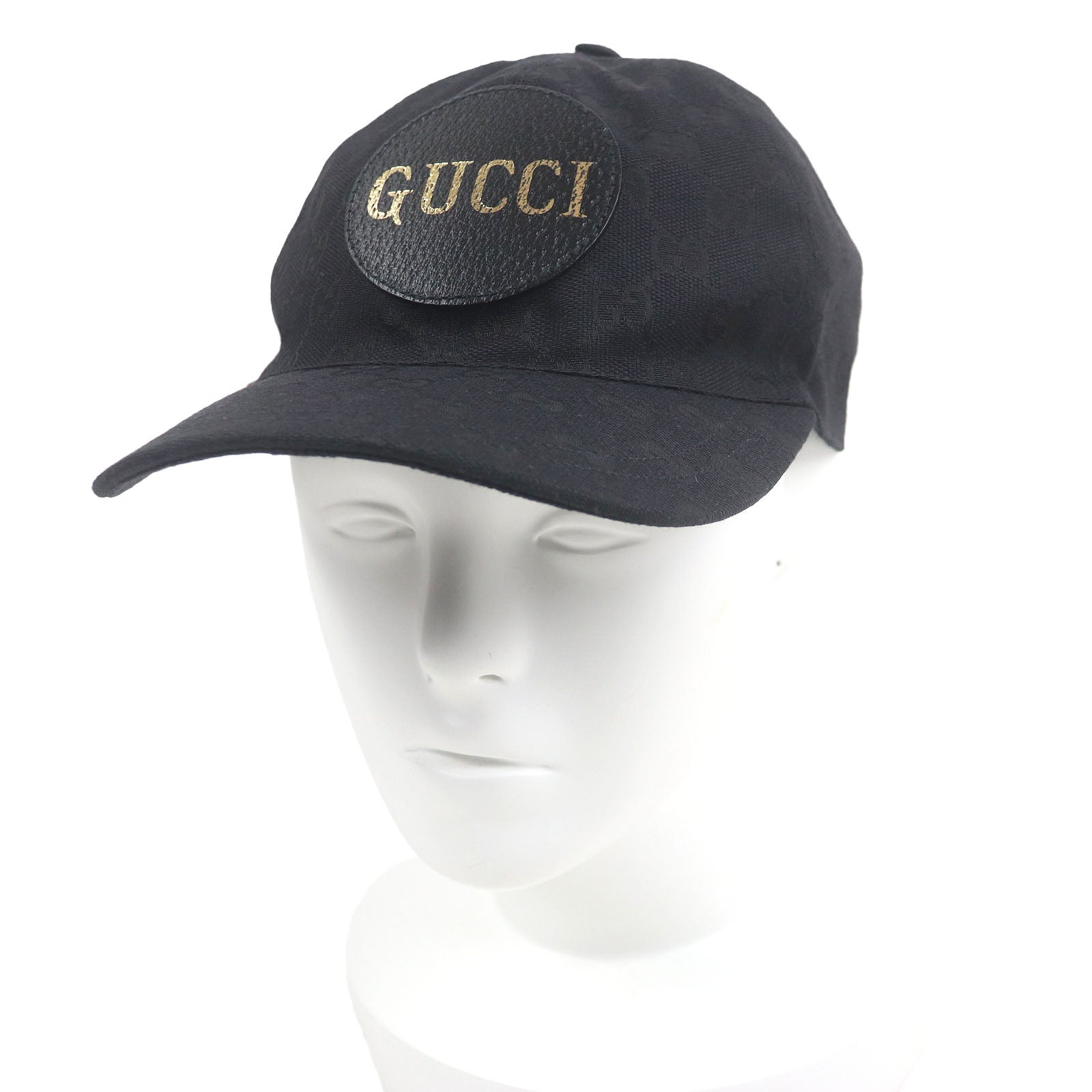 グッチ GG キャンバス ロゴ パッチ ベースボール キャップ