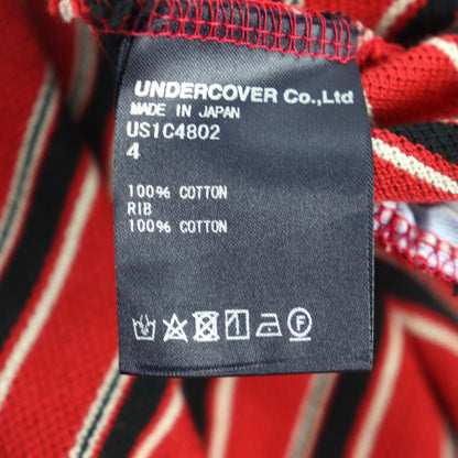 UNDERCOVER ロゴ刺繍 ボーダー ビッグコットンポロシャツ