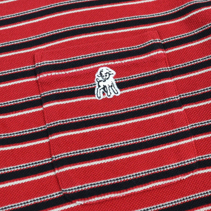 UNDERCOVER ロゴ刺繍 ボーダー ビッグコットンポロシャツ