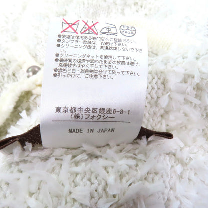 FOXEY リボンツイードコットンカーディガン