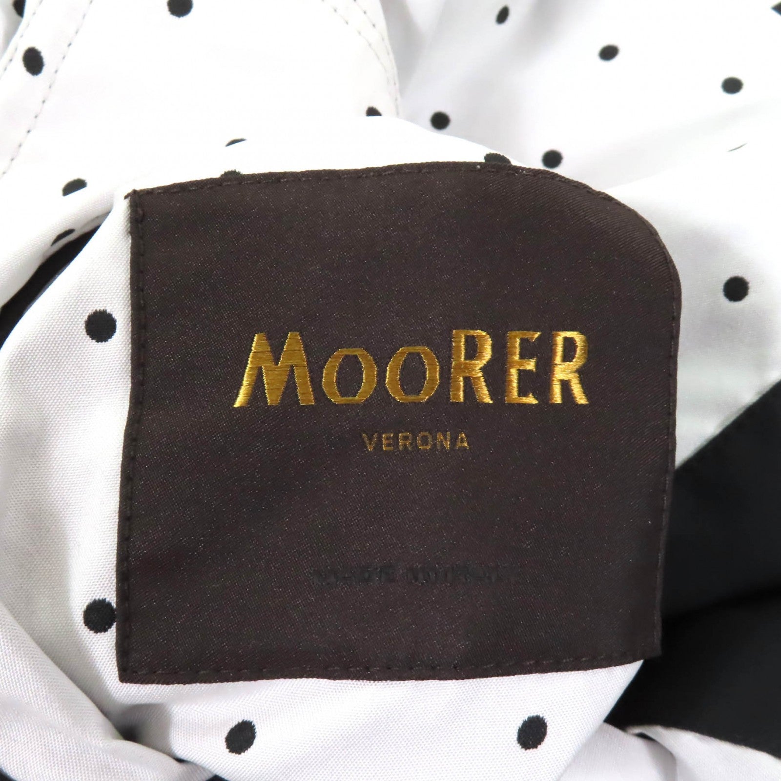 MooRER ドット柄ポリエステルコート