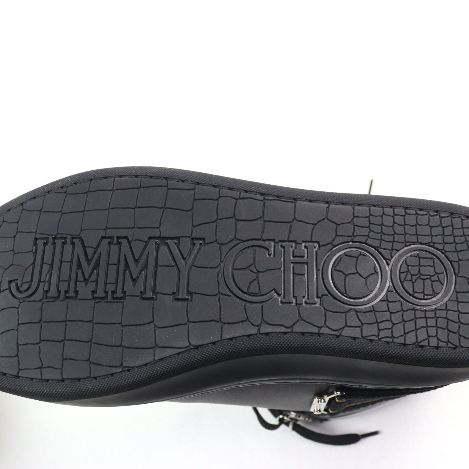 Jimmy Choo アーガイルストラップレザースニーカー
