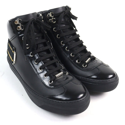 Jimmy Choo アーガイルストラップレザースニーカー