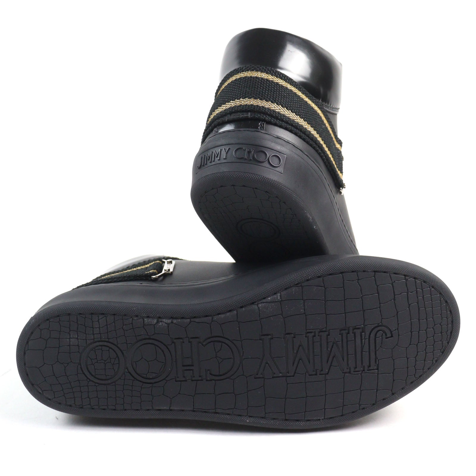 Jimmy Choo アーガイルストラップレザースニーカー