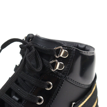 Jimmy Choo アーガイルストラップレザースニーカー