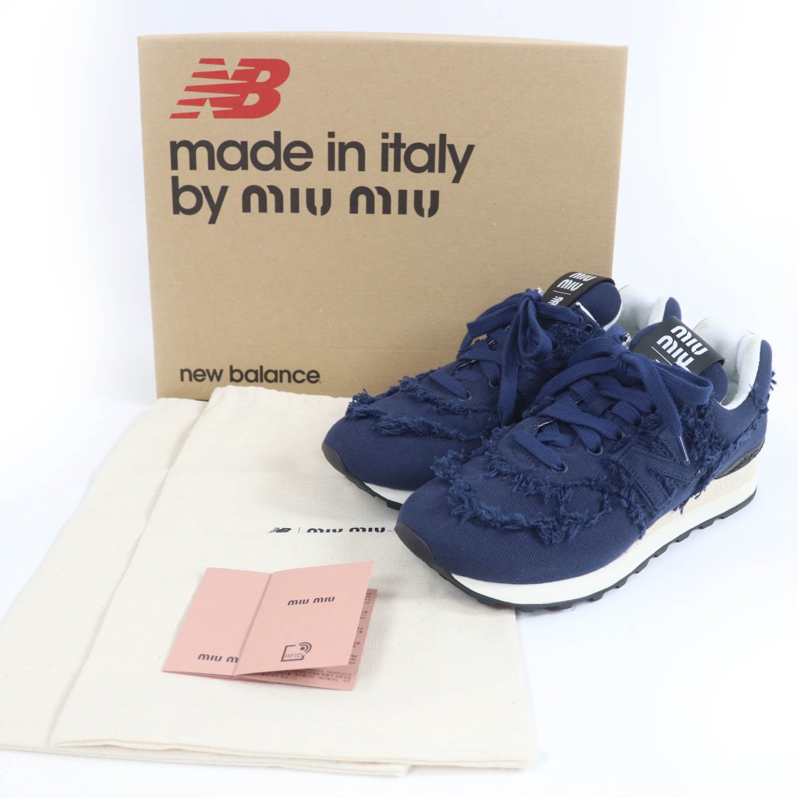 Miu Miu ニュー バランス 574 キャンバス スニーカー