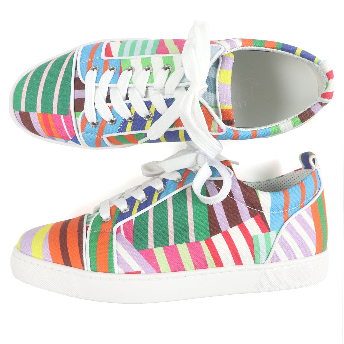 クリスチャンルブタン ルイス ジュニア ボーダー スニーカー