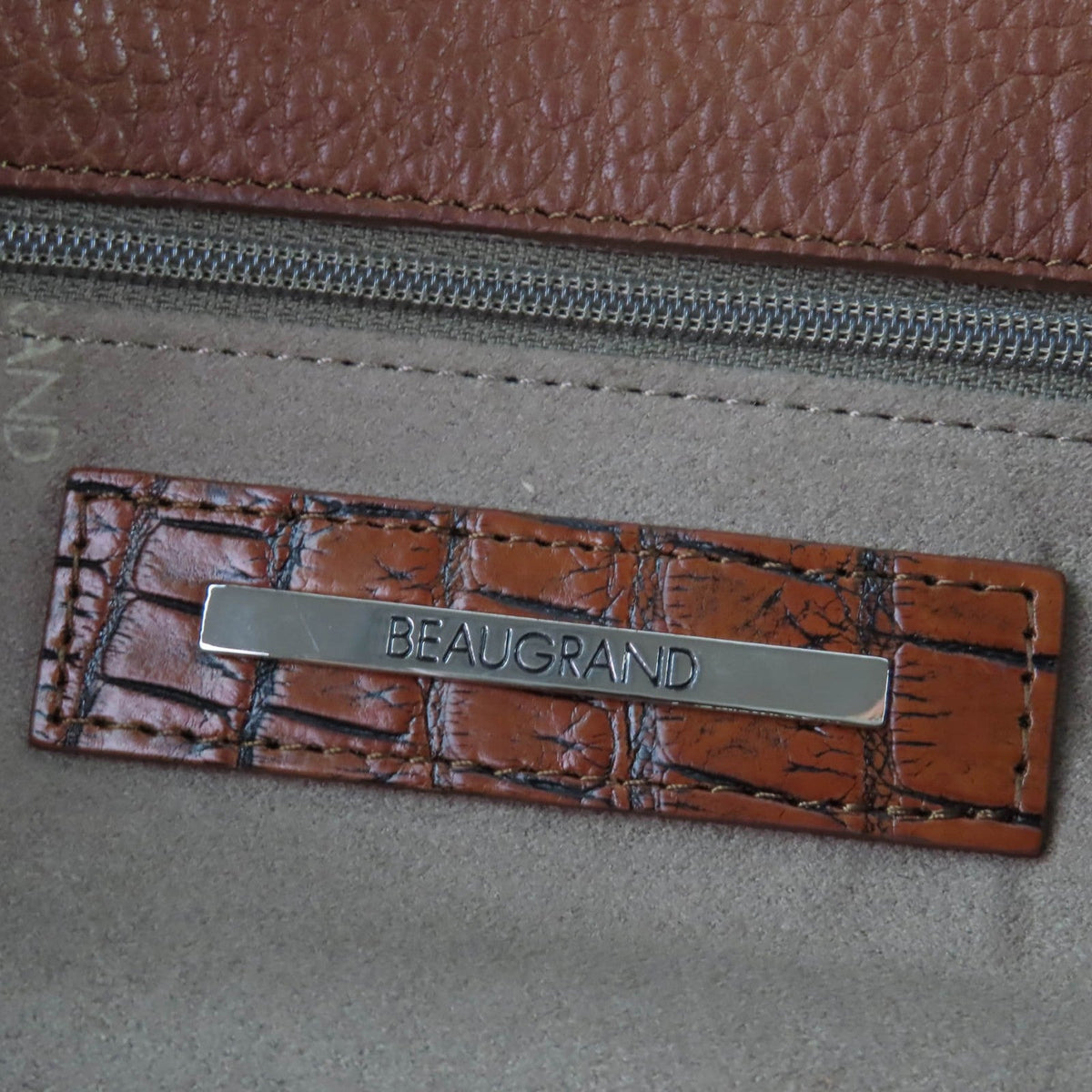 ボーグランド クロコダイル レザー 2WAY ハンドバッグ