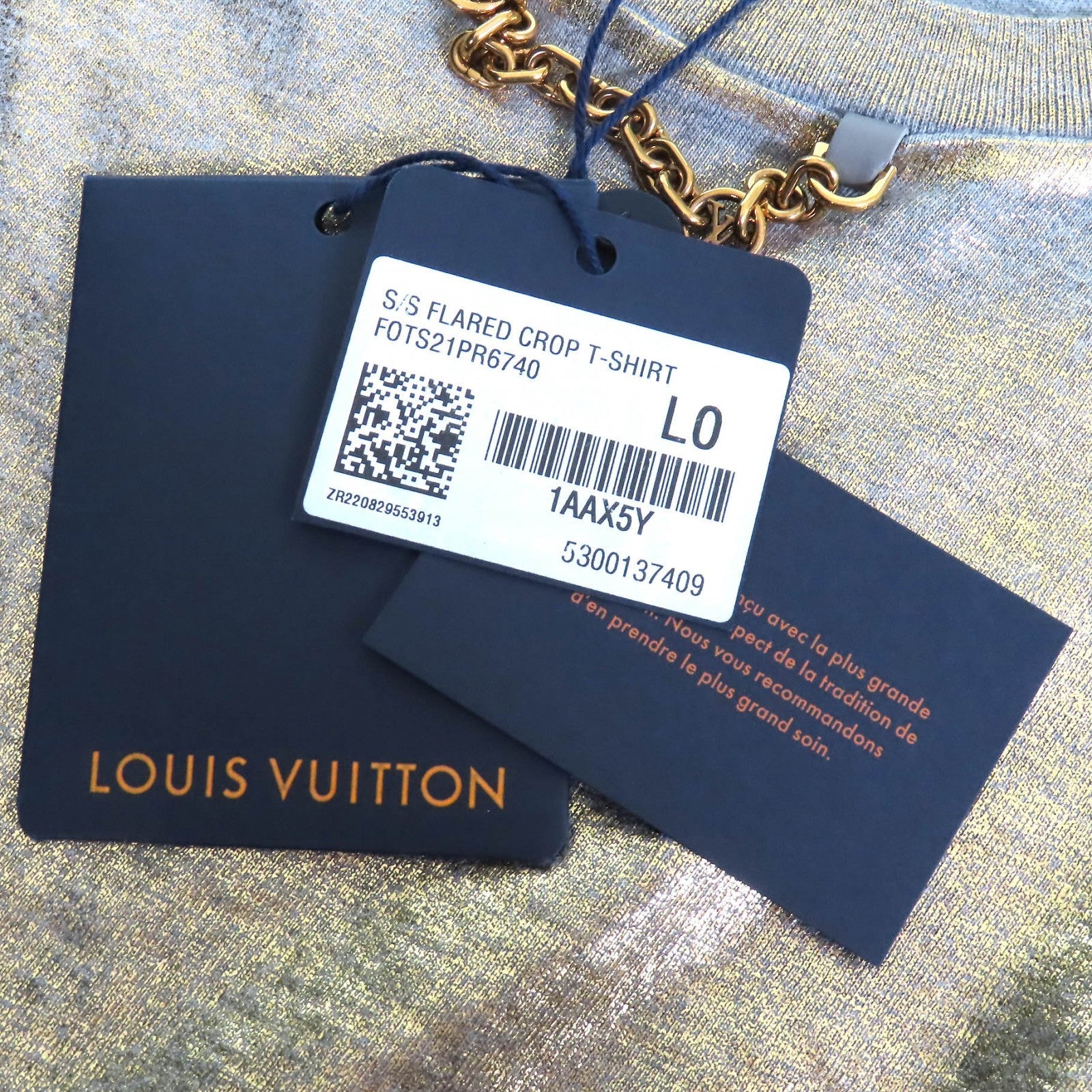 ルイヴィトン LV ロゴ チェーン ラム Tシャツ