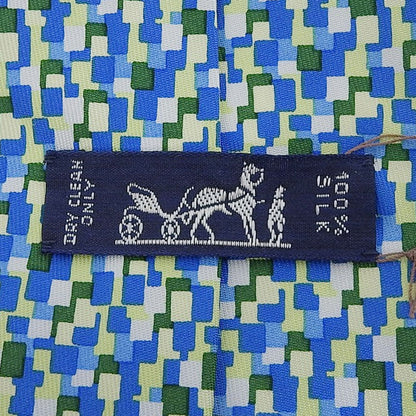 エルメス オールオーバー ロゴ プリント シルク タイ