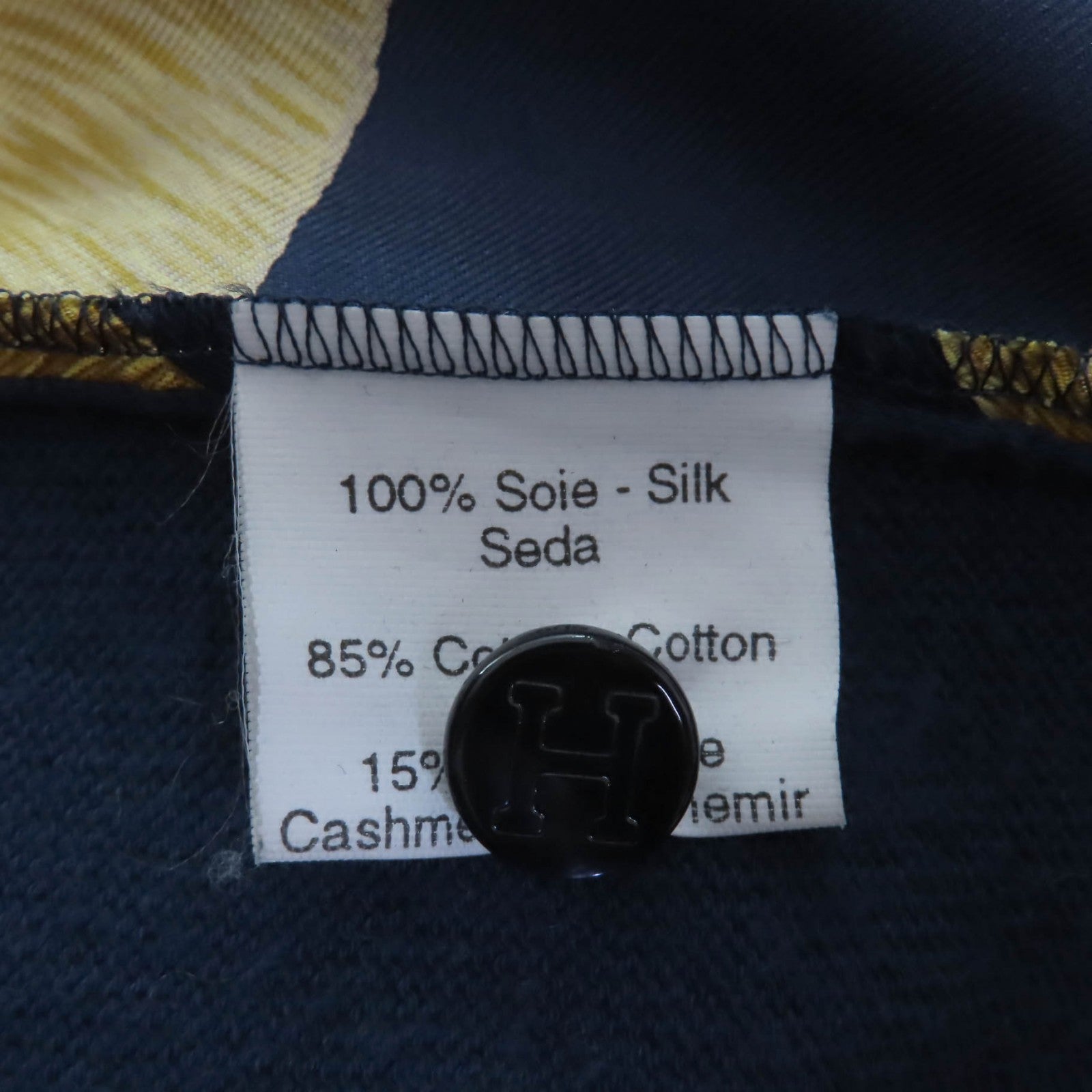 エルメス カシミア ツイル ニット 長袖 シャツ