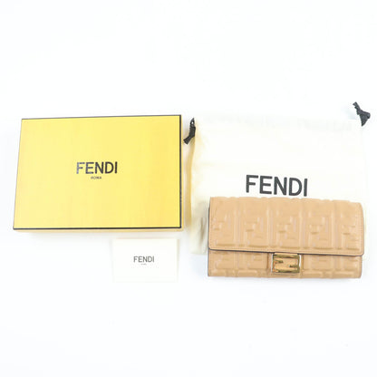 フェンディ FFメタル バゲット コンチネンタル レザー 長財布