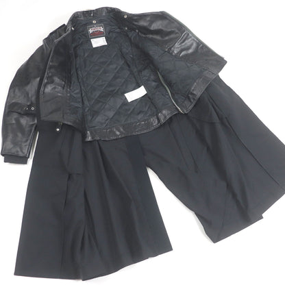 Sacai Schott レザー スーツ コート