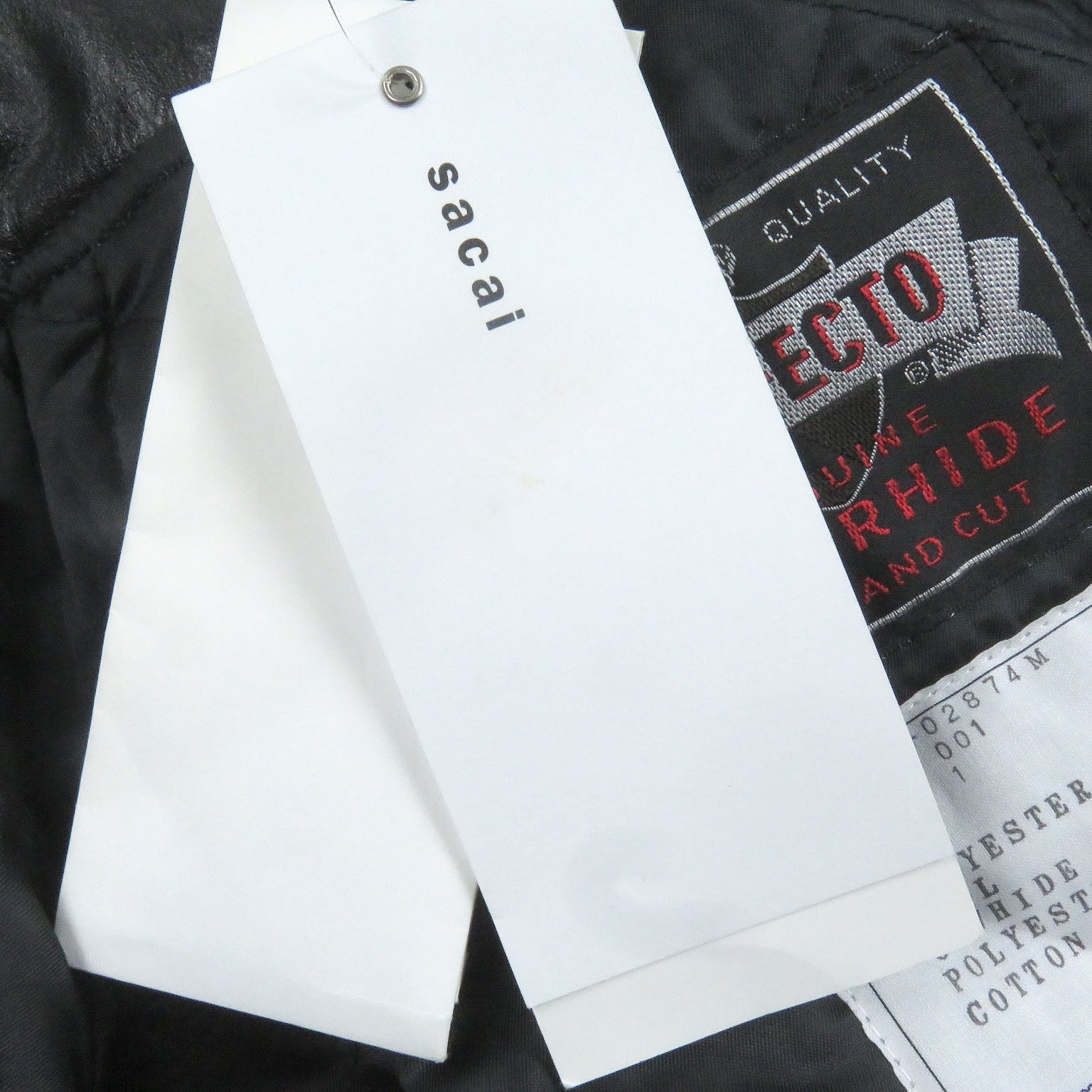Sacai Schott レザー スーツ コート