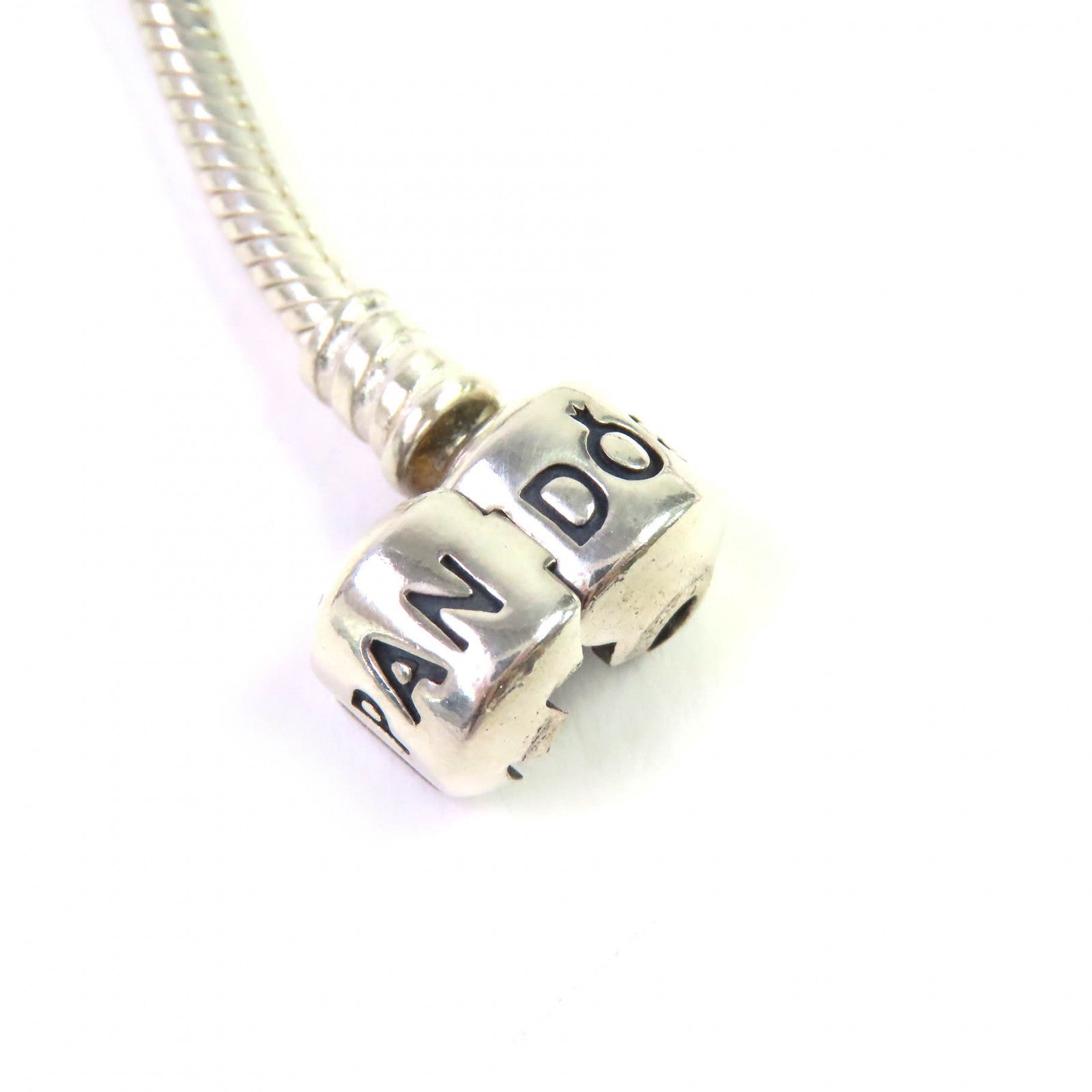 PANDORA ハート モチーフ ドット カラー ストーン シルバー ブレスレット