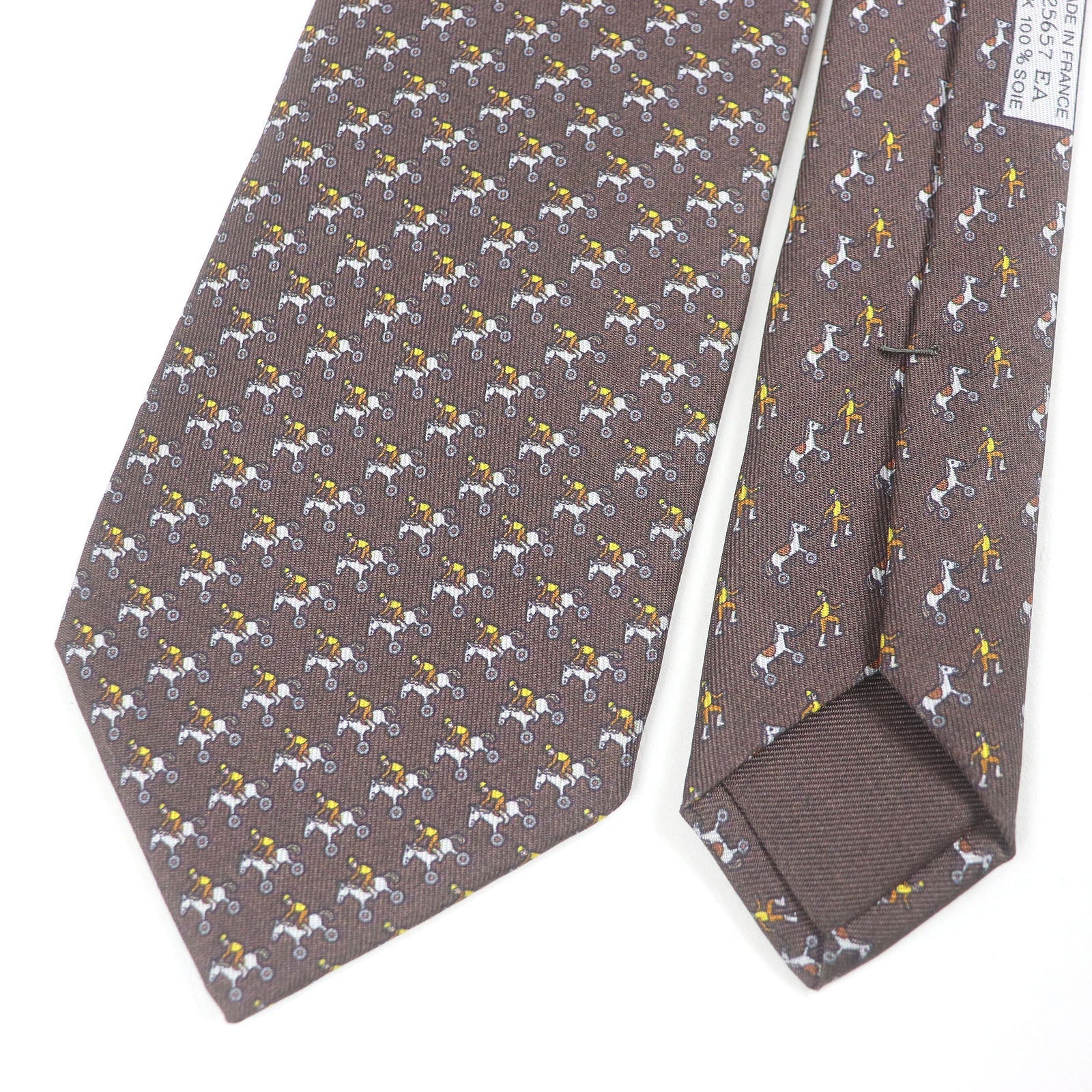 エルメス ジョッキー & トイ ホース シルク タイ