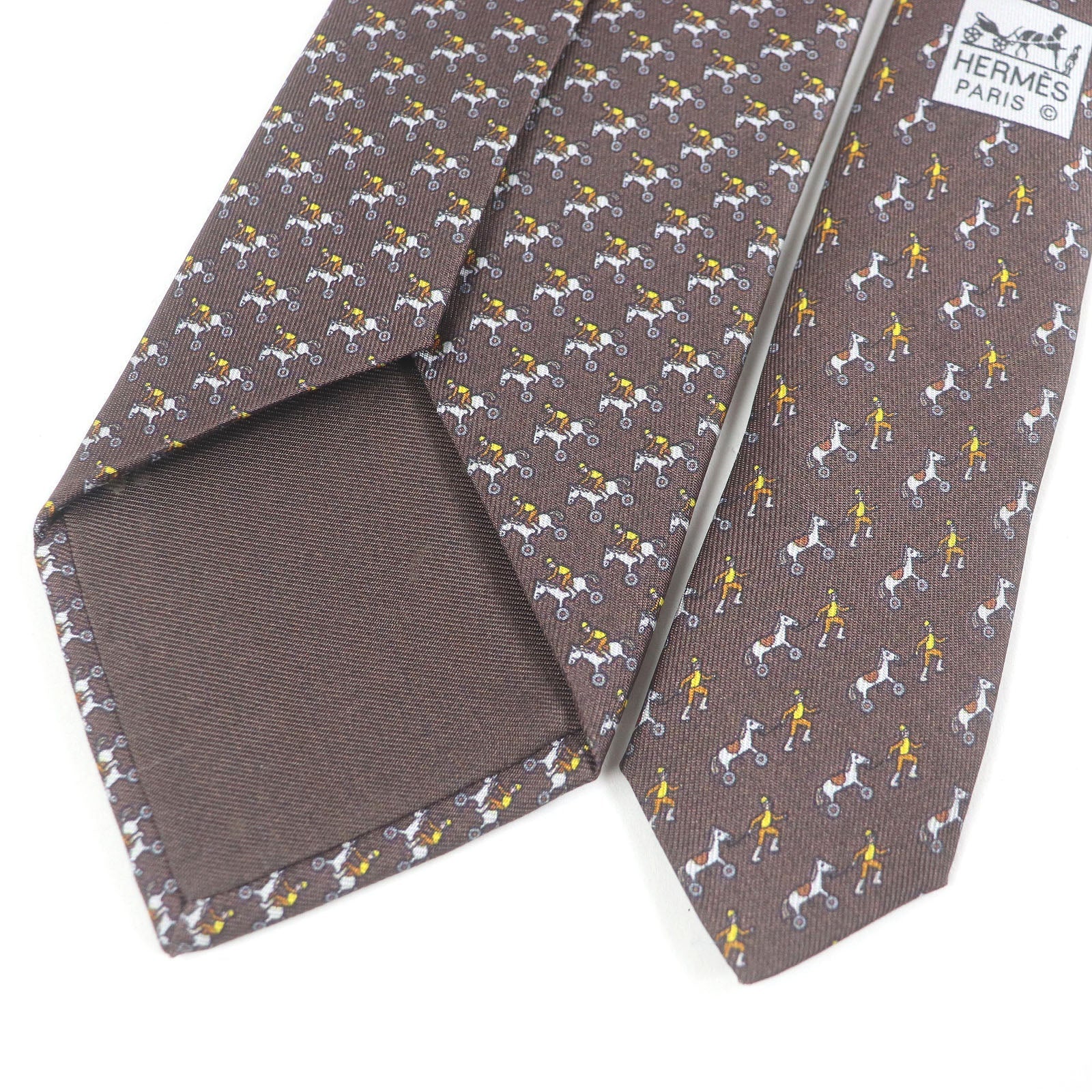 エルメス ジョッキー & トイ ホース シルク タイ