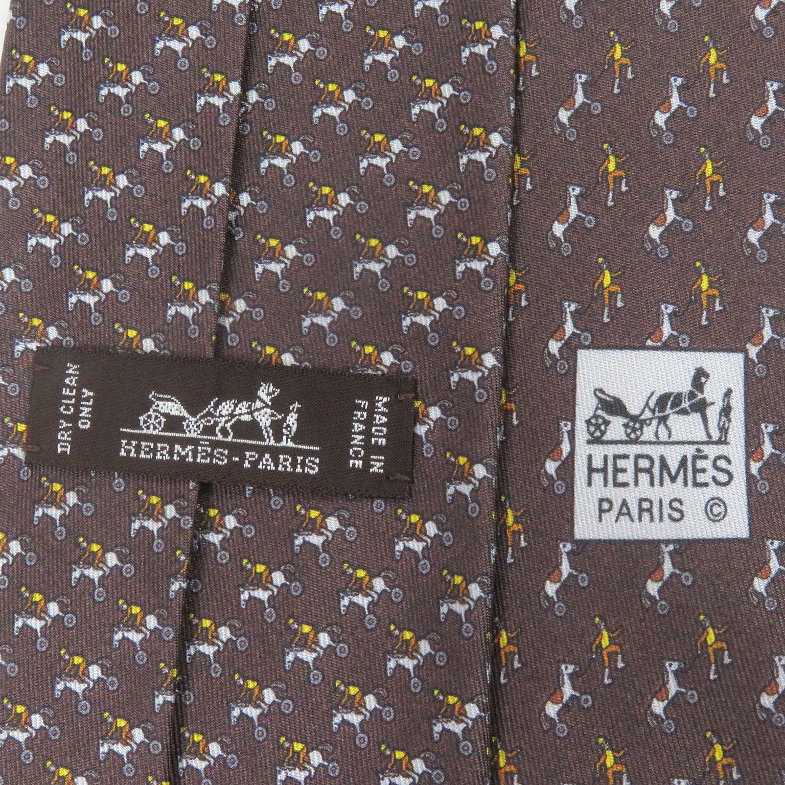 エルメス ジョッキー & トイ ホース シルク タイ