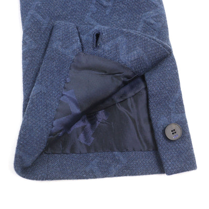 Kiton オールオーバーロゴ プリント テーラード ジャケット
