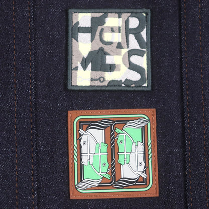 エルメス アンコン オ カレ コットン デニム ジャケット