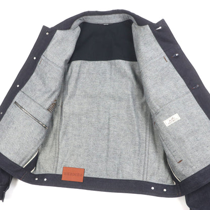 エルメス アンコン オ カレ コットン デニム ジャケット