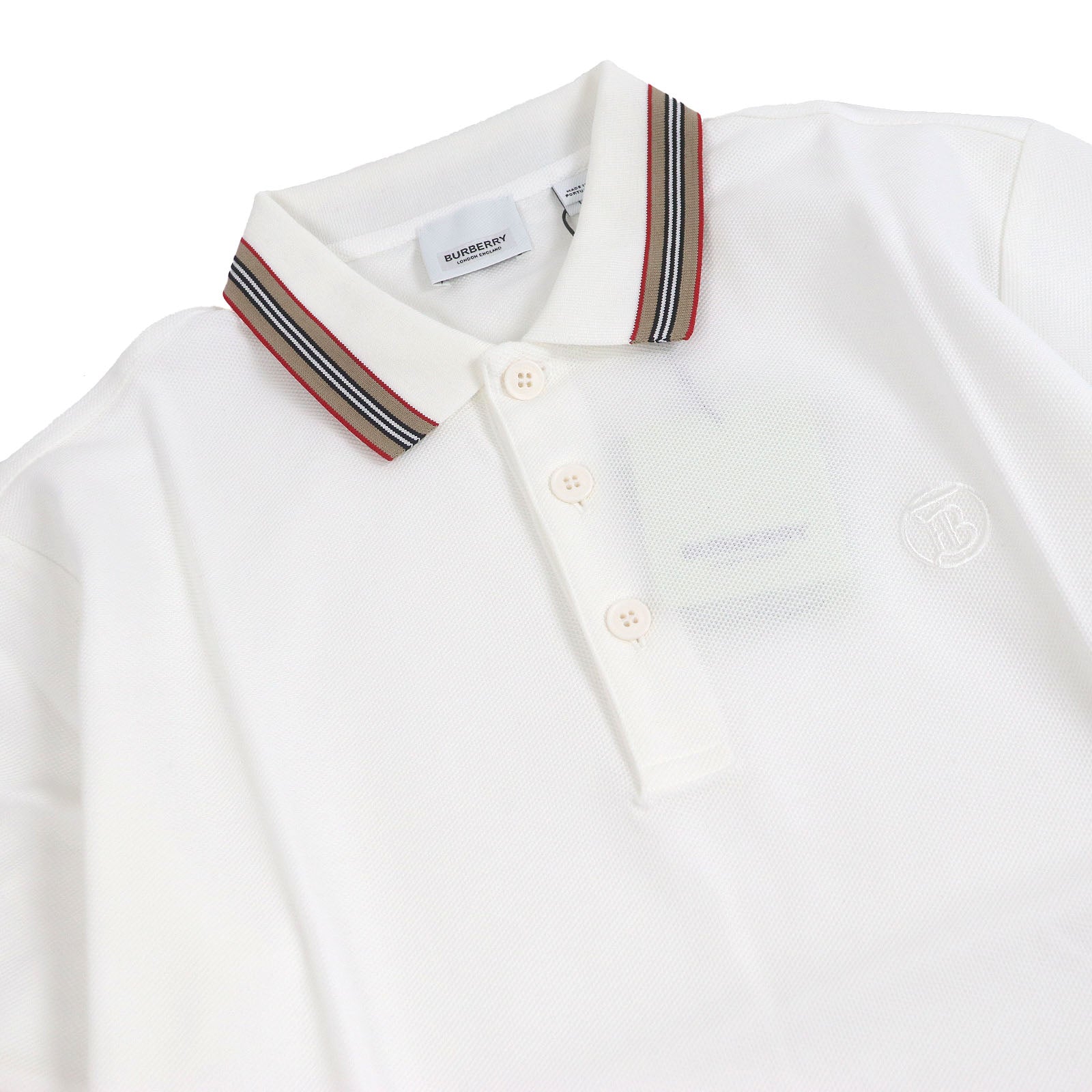 バーバリー TB ロゴ 刺繍 コットン ポロシャツ
