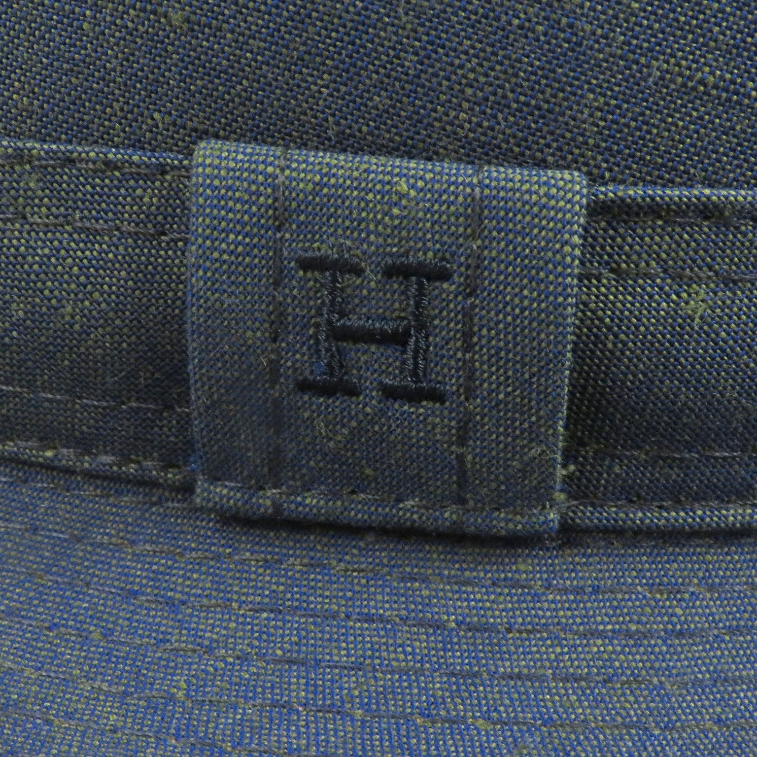 エルメス リネン混 Hロゴ刺繍フェドラハット