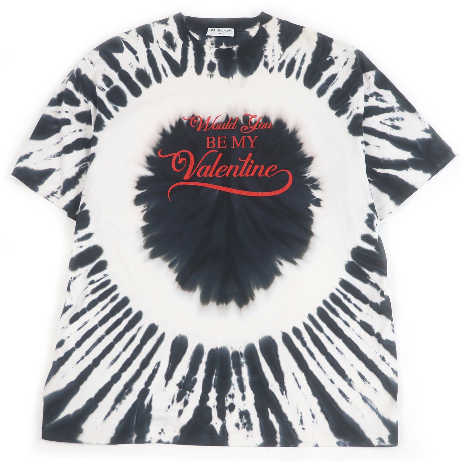 バレンシアガ クラック ロゴ プリント コットン Tシャツ