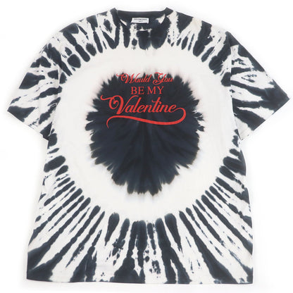バレンシアガ クラック ロゴ プリント コットン Tシャツ