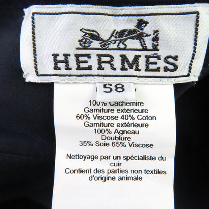 エルメス サントレノ レザー カシミア ベレー帽