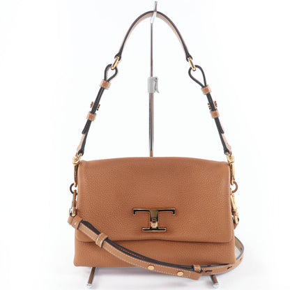 トッズ Timeless Mini Flap Bag レザー ショルダーバッグ