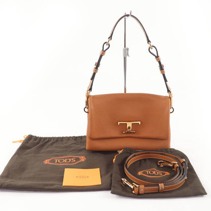 トッズ Timeless Mini Flap Bag レザー ショルダーバッグ