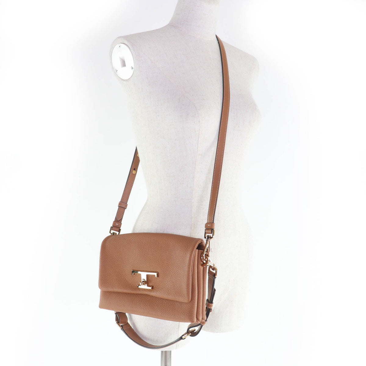 トッズ Timeless Mini Flap Bag レザー ショルダーバッグ
