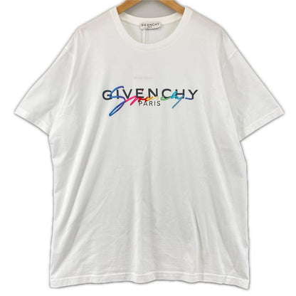 ジバンシィ BM70RL3002 レインボー ロゴ コットン Tシャツ
