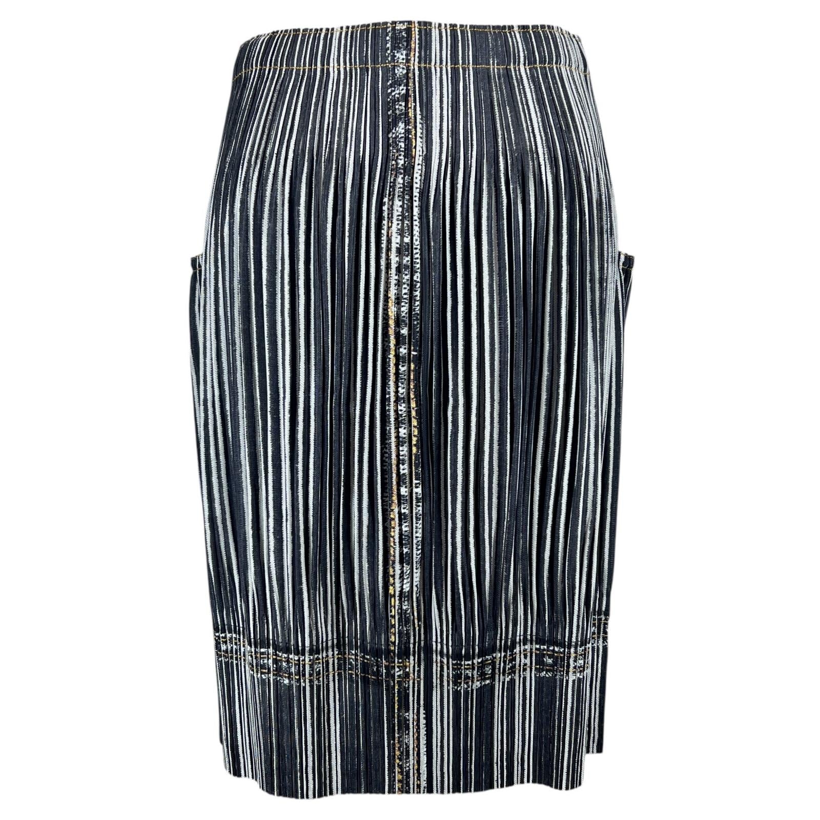 PLEATS PLEASE デニム トランスファー スカート