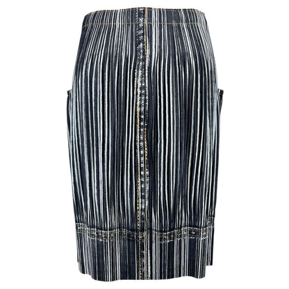 PLEATS PLEASE デニム トランスファー スカート