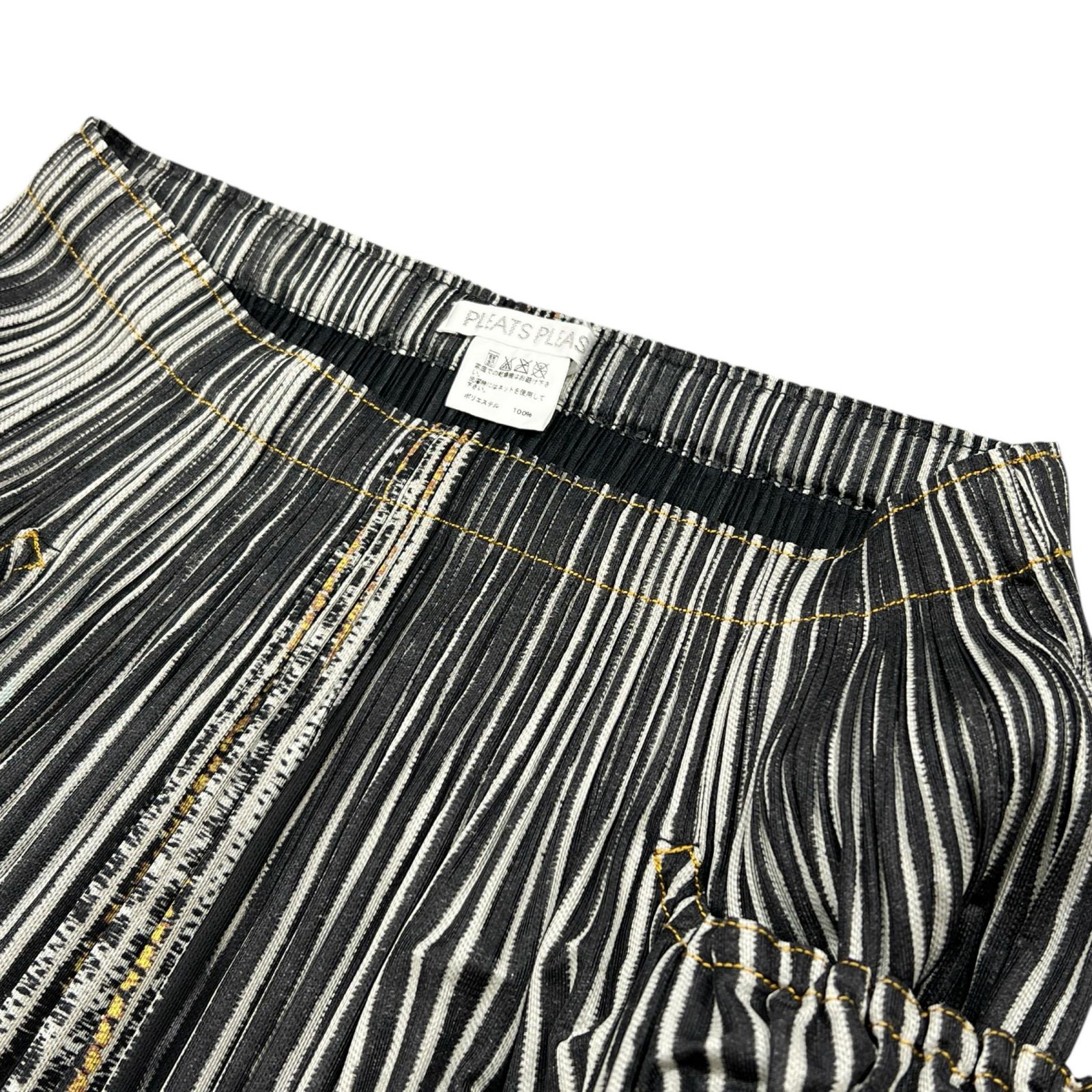PLEATS PLEASE デニム トランスファー スカート