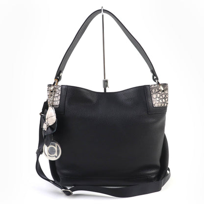 ボーグランド クロコダイル レザー 2WAY ハンドバッグ