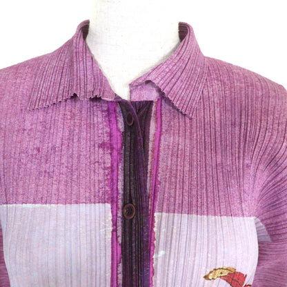 PLEATS PLEASE ポリエステル 長袖 シャツ