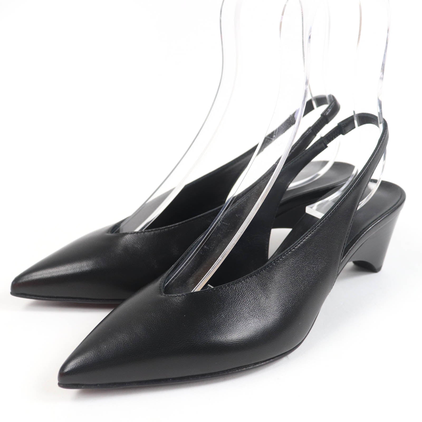 エルメス アンティム 55 レザー パンプス