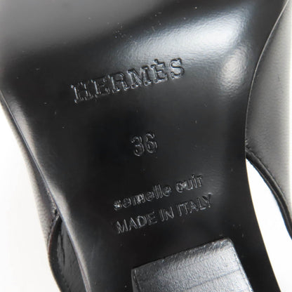 エルメス アンティム 55 レザー パンプス