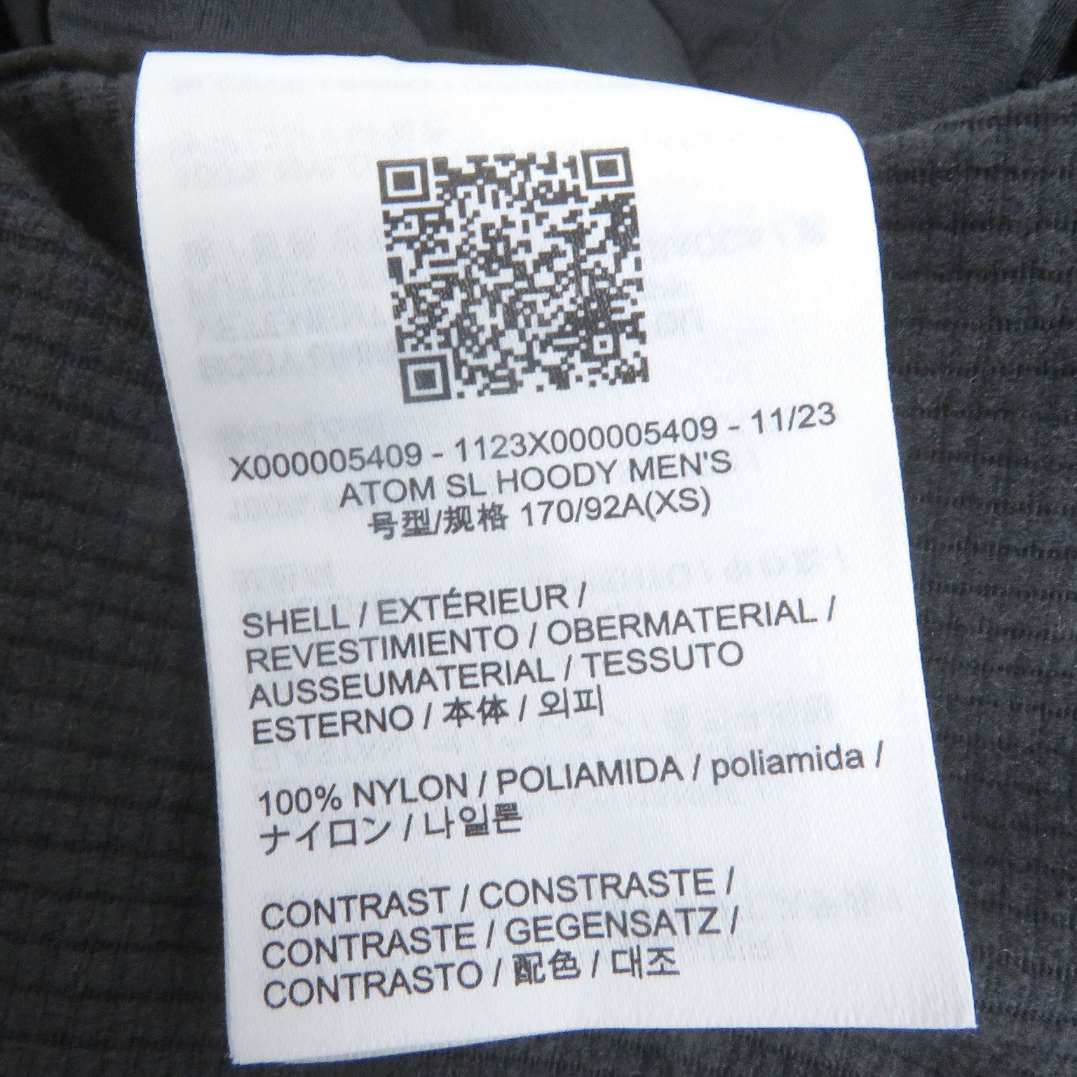 ARC'TERYX Atom SL フーディ ジャケット