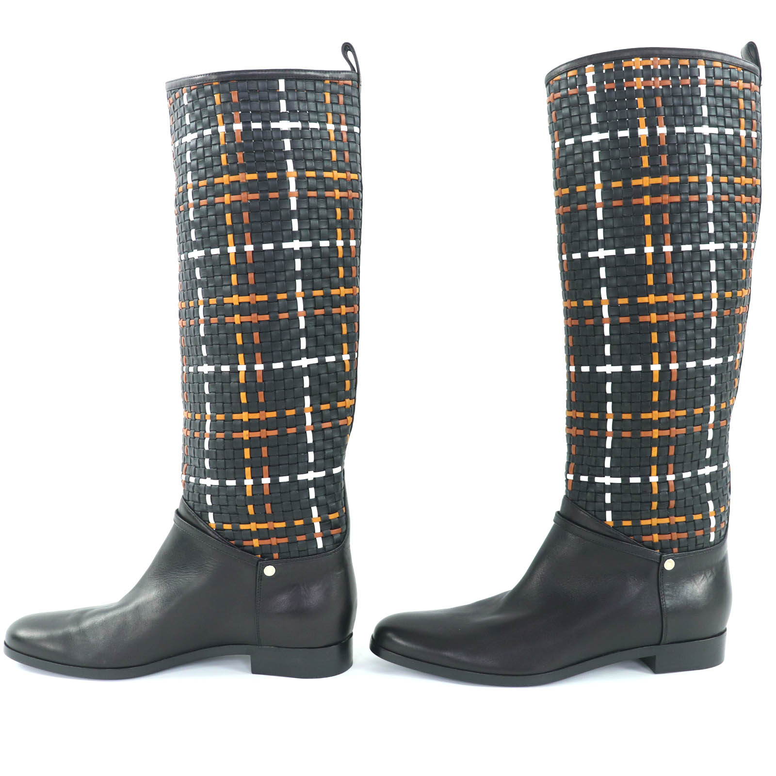 エルメス 37.5 レザー ブーツ