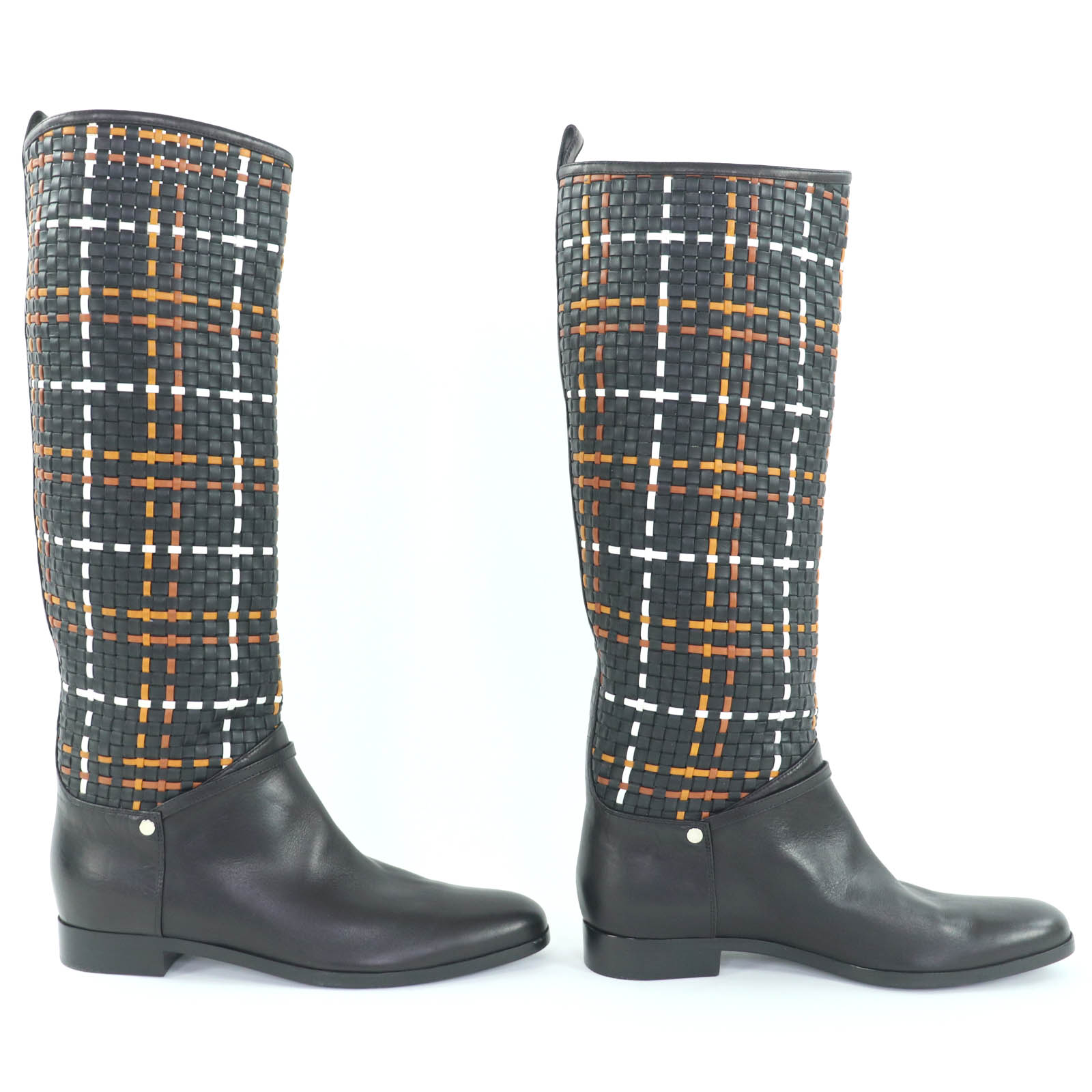 エルメス 37.5 レザー ブーツ