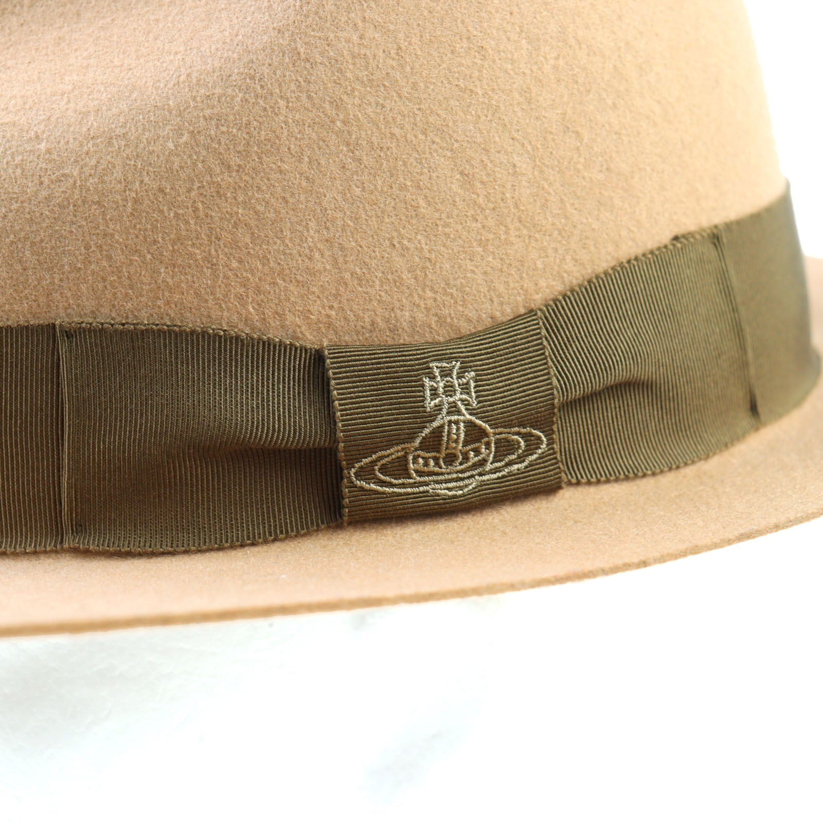 ヴィヴィアン ウエストウッド オーブ 刺繍 リボン フェルト フェドラ