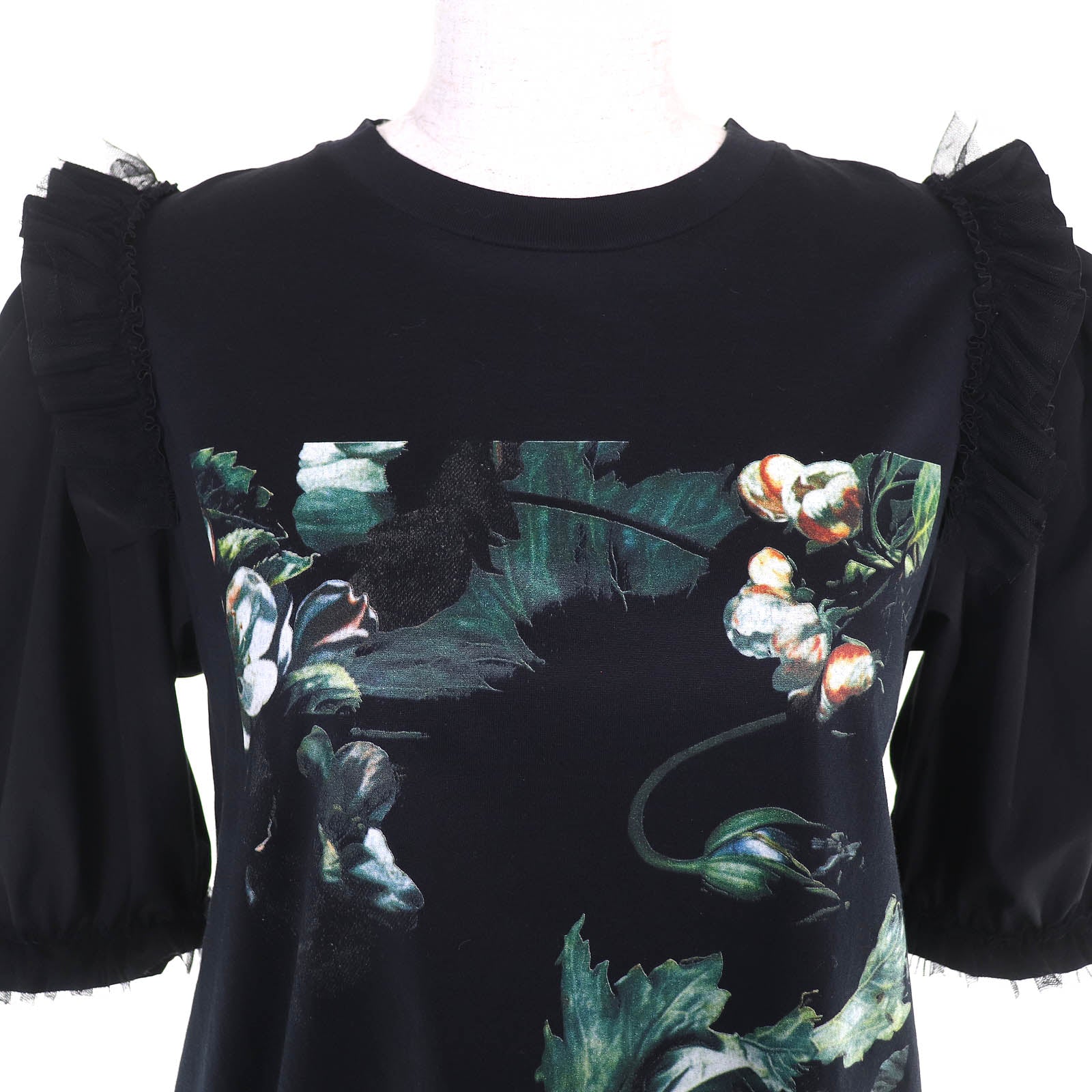 モンクレールジーニアス4 Simone Rocha ロゴパッチ コットン 半袖Tシャツ