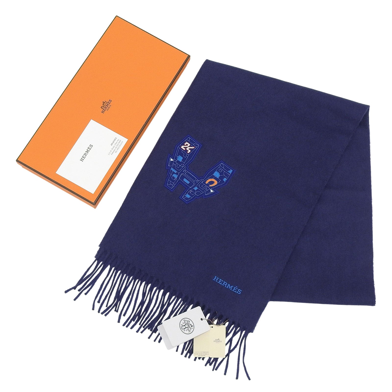 エルメス IMPRIME HERMES ODYSEE カシミヤ スカーフ