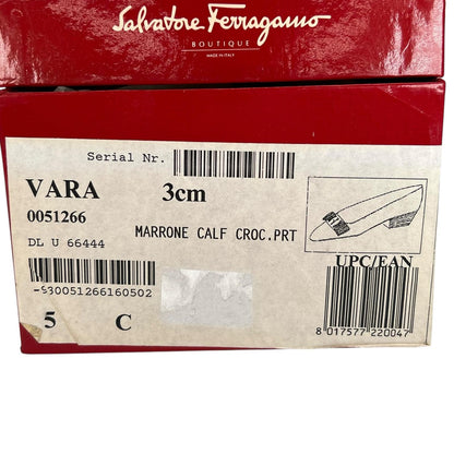 サルヴァトーレ フェラガモ VARA クロコダイル パンプス
