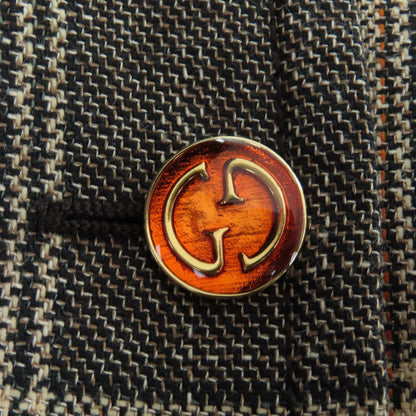 グッチ プリンス オブ ウェールズ ウール コート