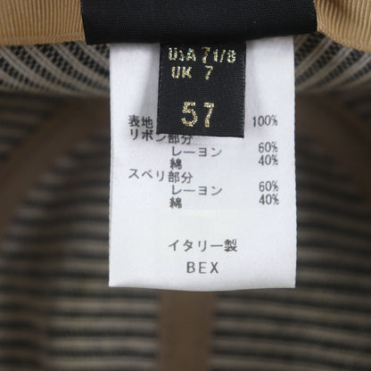 ボルサリーノ ストライプロゴリボン コットン フェドラ